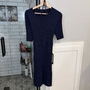 Elbow length sweater dress
